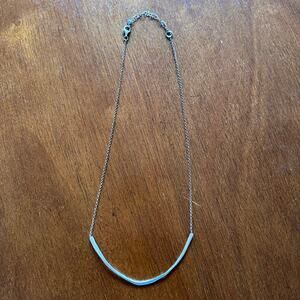 Silpada Sterling Silver Curved Bar Necklace Minimalist